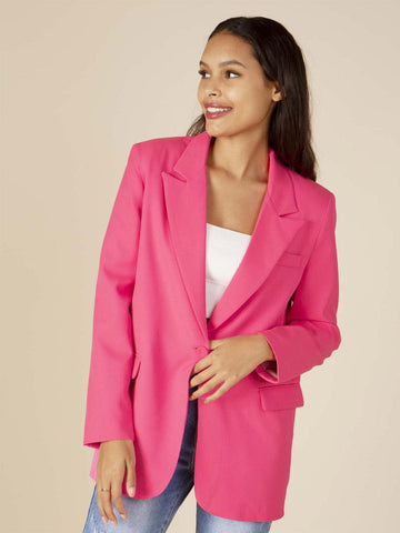 Pretty pink long blazer