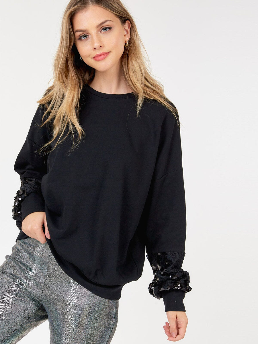 Black lace sweater