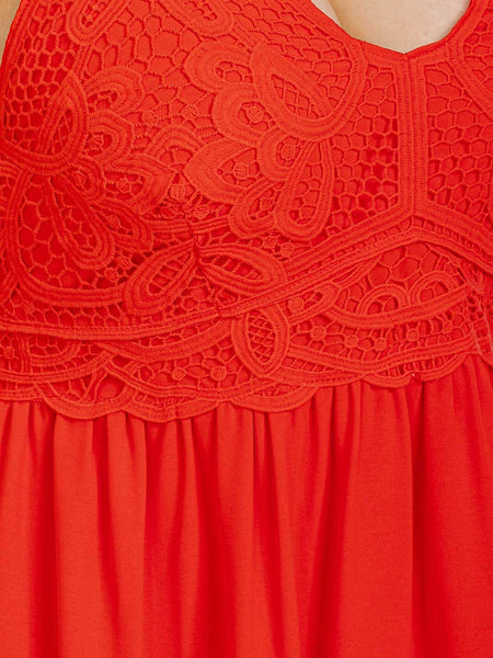 Daring red plus dress