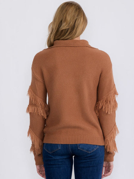 Darlings in rust sweater