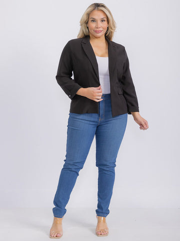 Plus black blazer