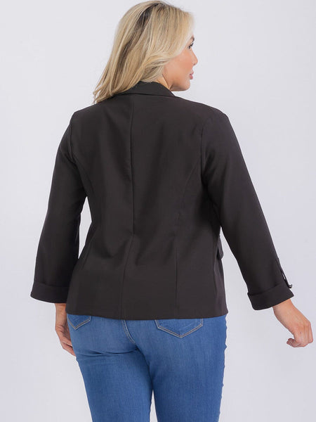Plus black blazer
