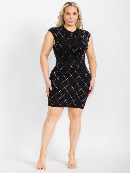 Get it girl blk dress studs