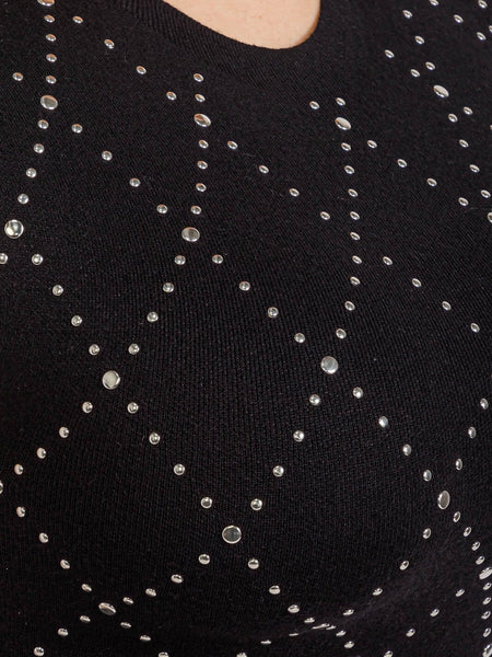 Get it girl blk dress studs