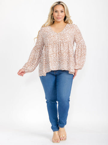 Chic and plus animal print top