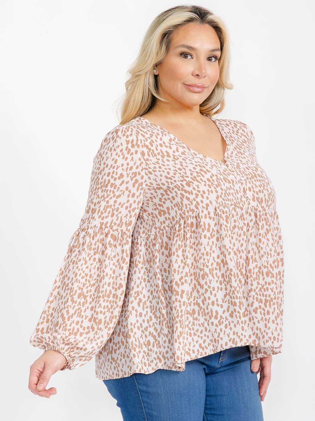 Chic and plus animal print top