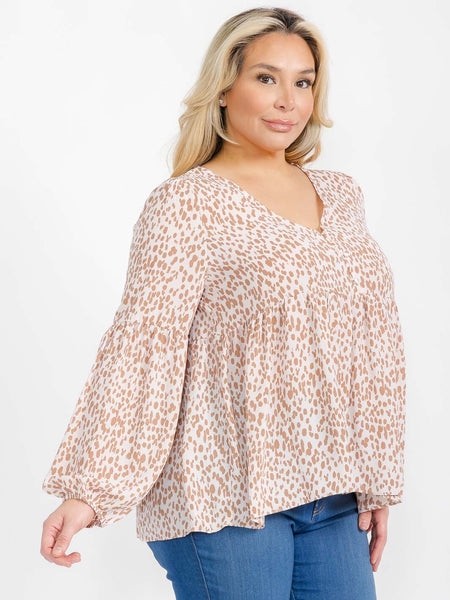 Chic and plus animal print top