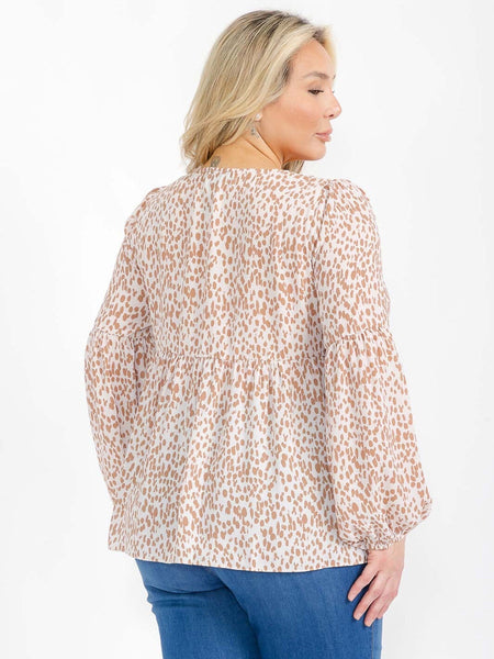 Chic and plus animal print top