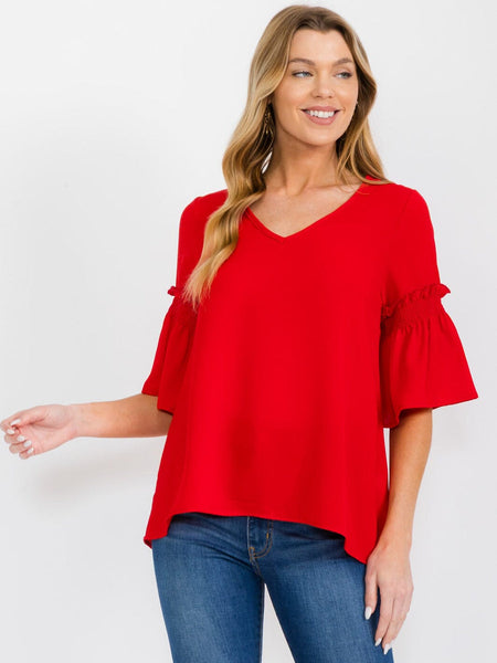 Betsy rouched sleeve