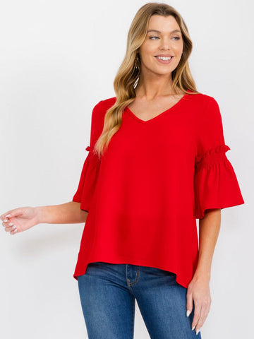 Betsy rouched sleeve