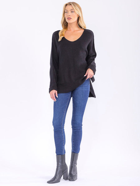 Blk hi low sweater