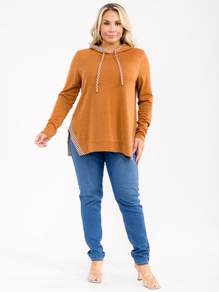 Camel hooded top