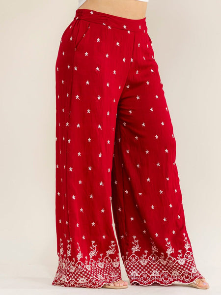 Embroidery pants