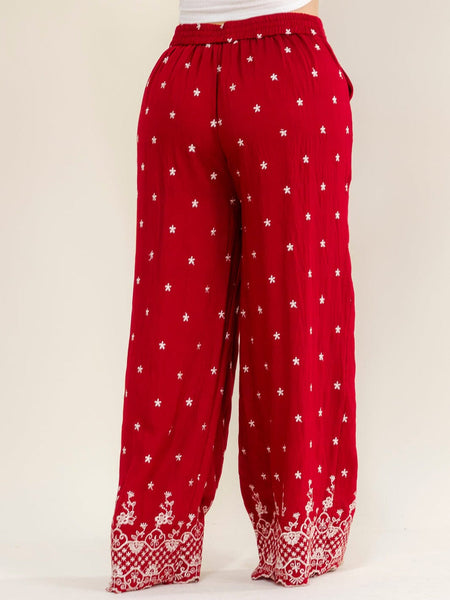 Embroidery pants