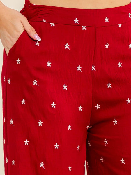 Embroidery pants