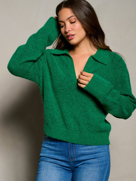 Keep cozy green sweater