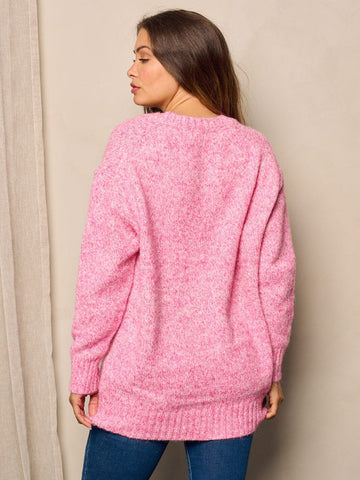 Pink flurries sweater
