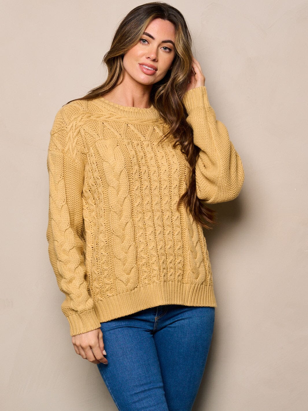 Cable girl sweater