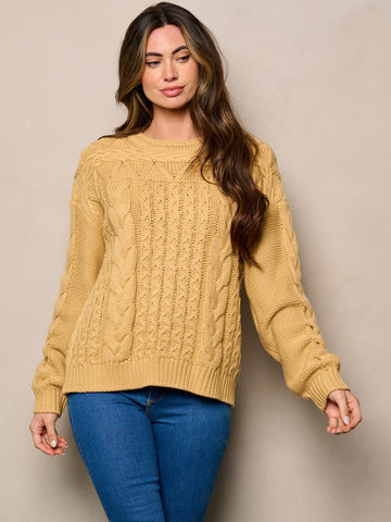Cable girl sweater