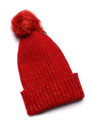 Shimmer fur beanie