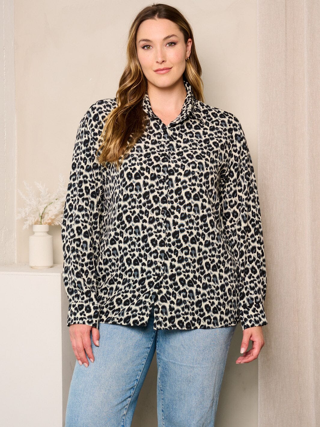 Button down leopard