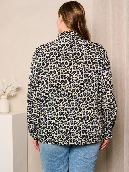 Button down leopard