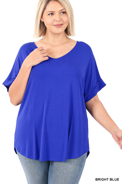 Supersoft vneck cuff sleeve