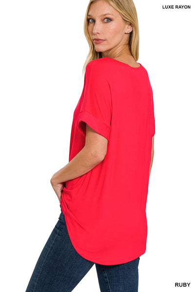 Supersoft vneck cuff sleeve