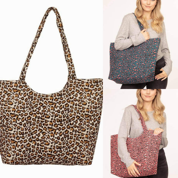 Animal print tote bag