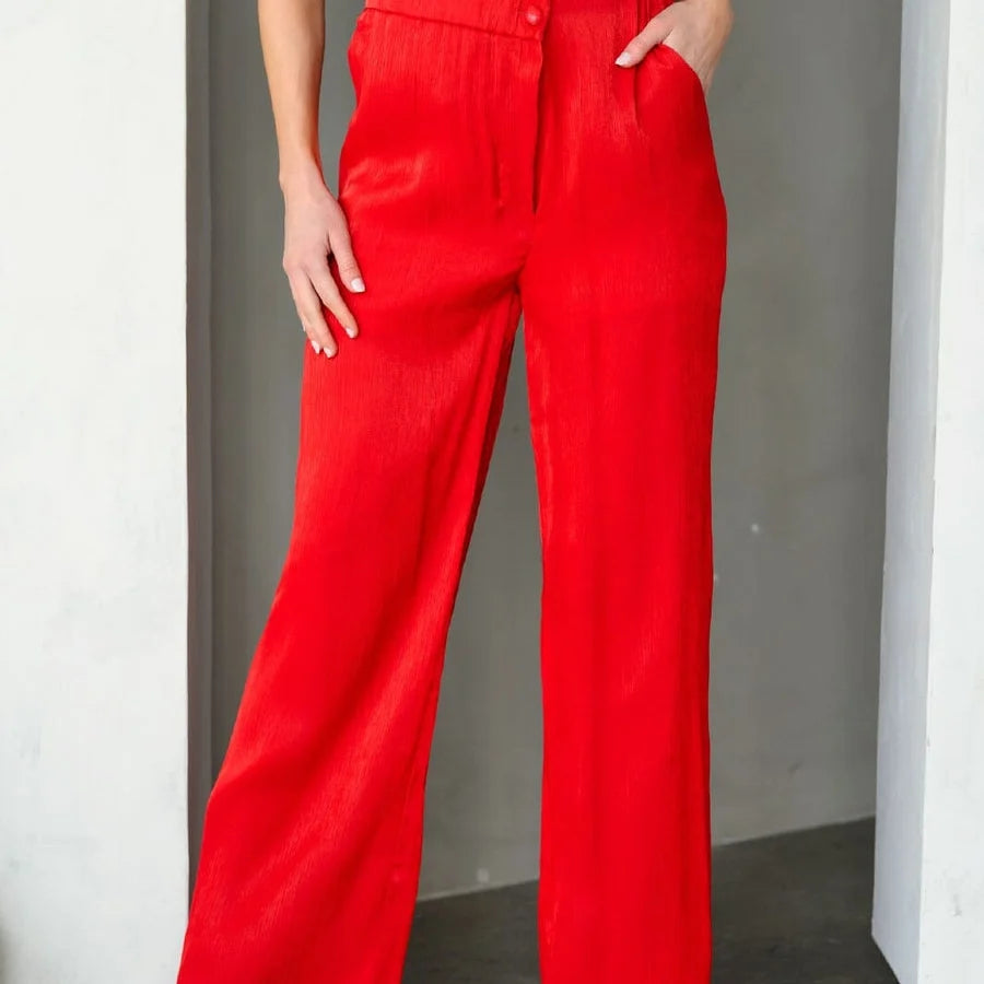 Shimmy side button pant