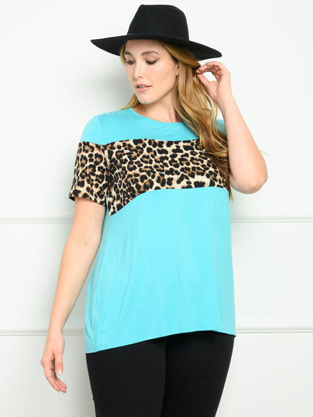 Full figure leopard stripped top