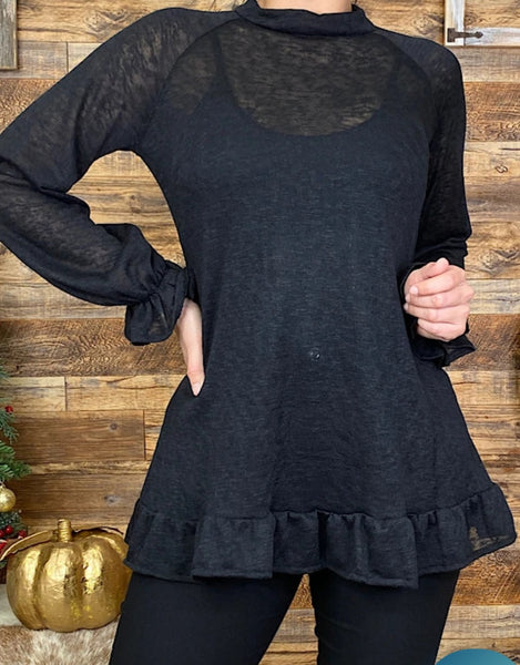ruffled tunic shirt
