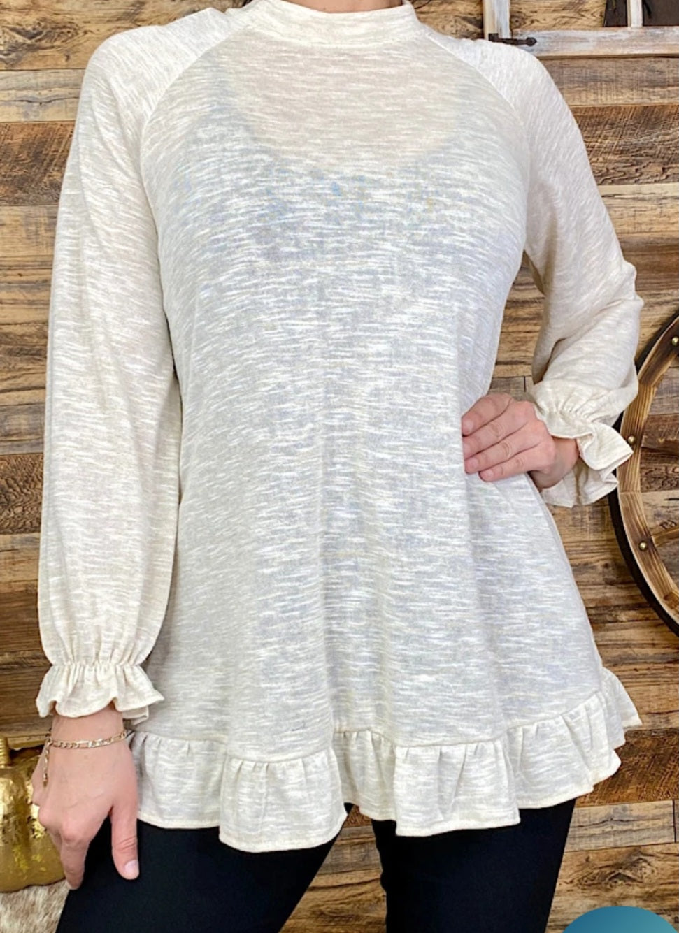 ruffled tunic shirt