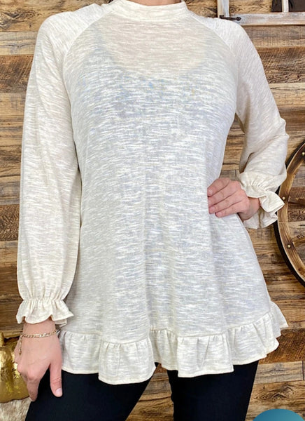ruffled tunic shirt
