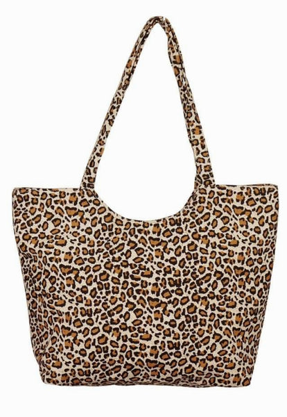 Animal print tote bag