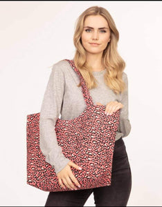 Animal print tote bag