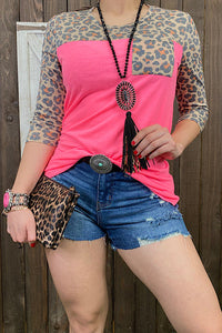 Leopard sleeved top